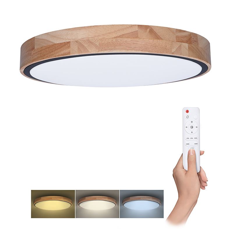 Solight LED osvetlenie s diaľkovým ovládačom Iron Oak, 60W, 4200lm, 51cm, zmena chromatičnosti, stmievateľné